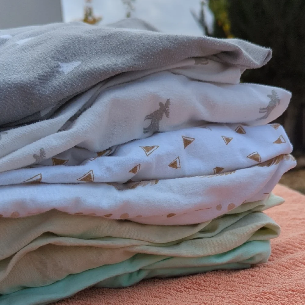 Fitted Sheets For Crib Mattress, 7 Ct Bundle - Picture 1 of 8